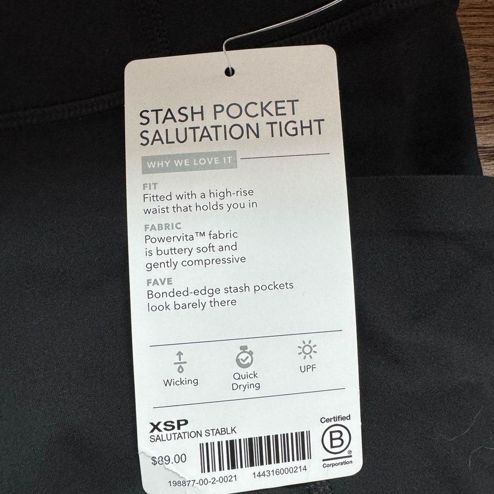 Salutation stash tight, original